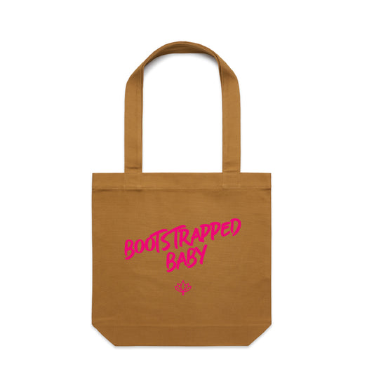 Bootstrapped Baby Premium Canvas Tote